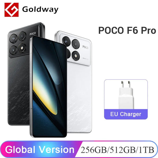 Global Version POCO F6 Pro Cellphone 6.67" Snapdragon 8 Gen 2 NFC 120Hz AMOLED Display 50MP OIS Camera 5000mAh 120W HyperCharge