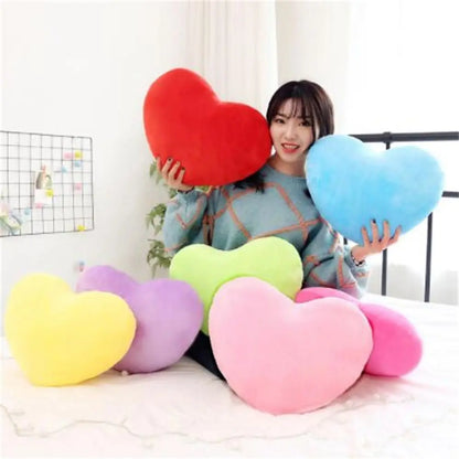 15//20cm Pink Soft Pillow Red Heart Shape Pillow Plush Pillow Valentines Day Throw Pillow Cotton Cushion Home Decor Lover Gift