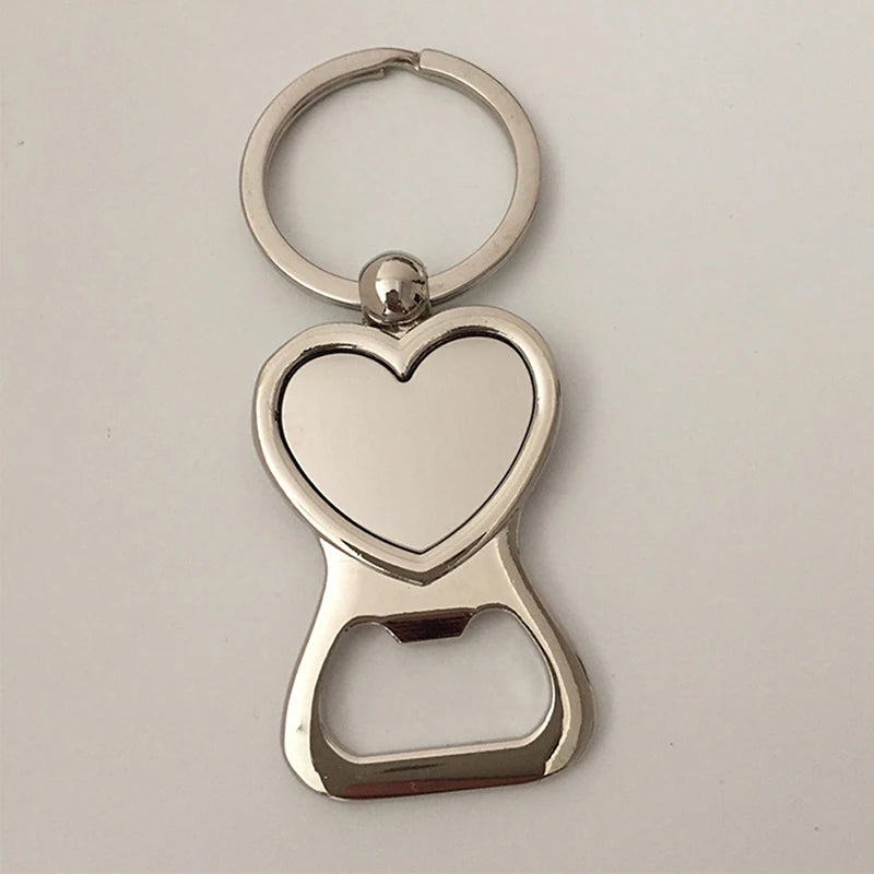 1PC heart shaped Beer Bottle Opener Key Chain Portable party Small Gift