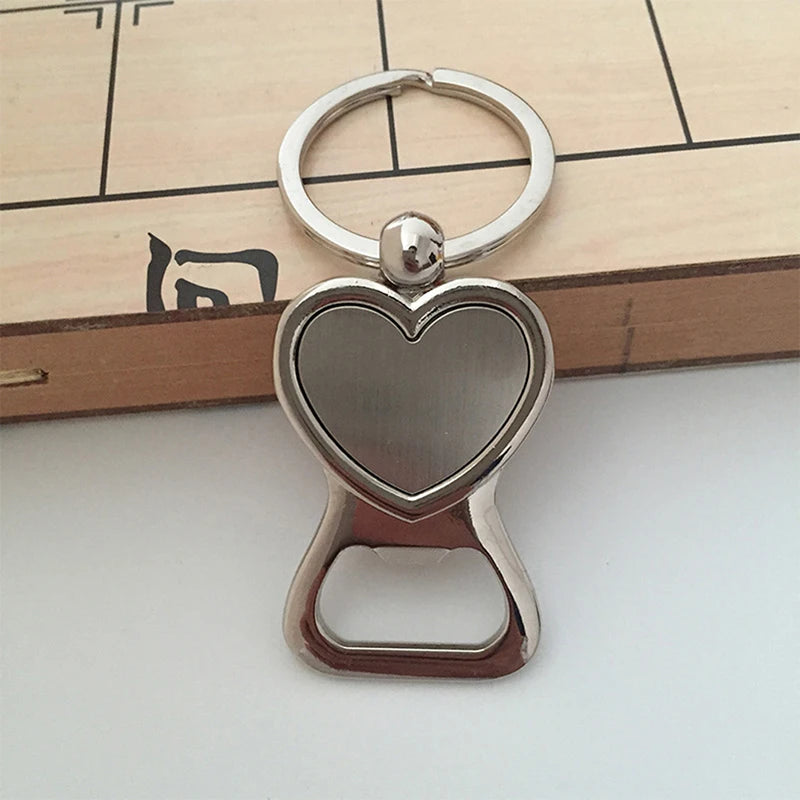 1PC heart shaped Beer Bottle Opener Key Chain Portable party Small Gift