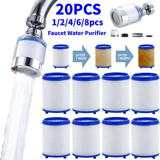 Faucet Filter Element Bubbler Water Filter Purifier For Bathroom Shower PP Cotton Remove Chlorine Heavy Metal For Kitchen Faucet