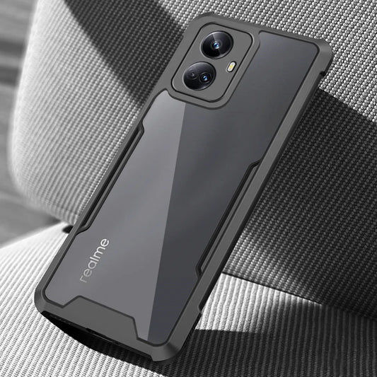 For Realme 10 Pro Plus Case Clear Acrylic Shockproof Phone Cover Realme10Pro 10ProPlus Realmy 10Pro 5G Camera Bumper Slim Coque