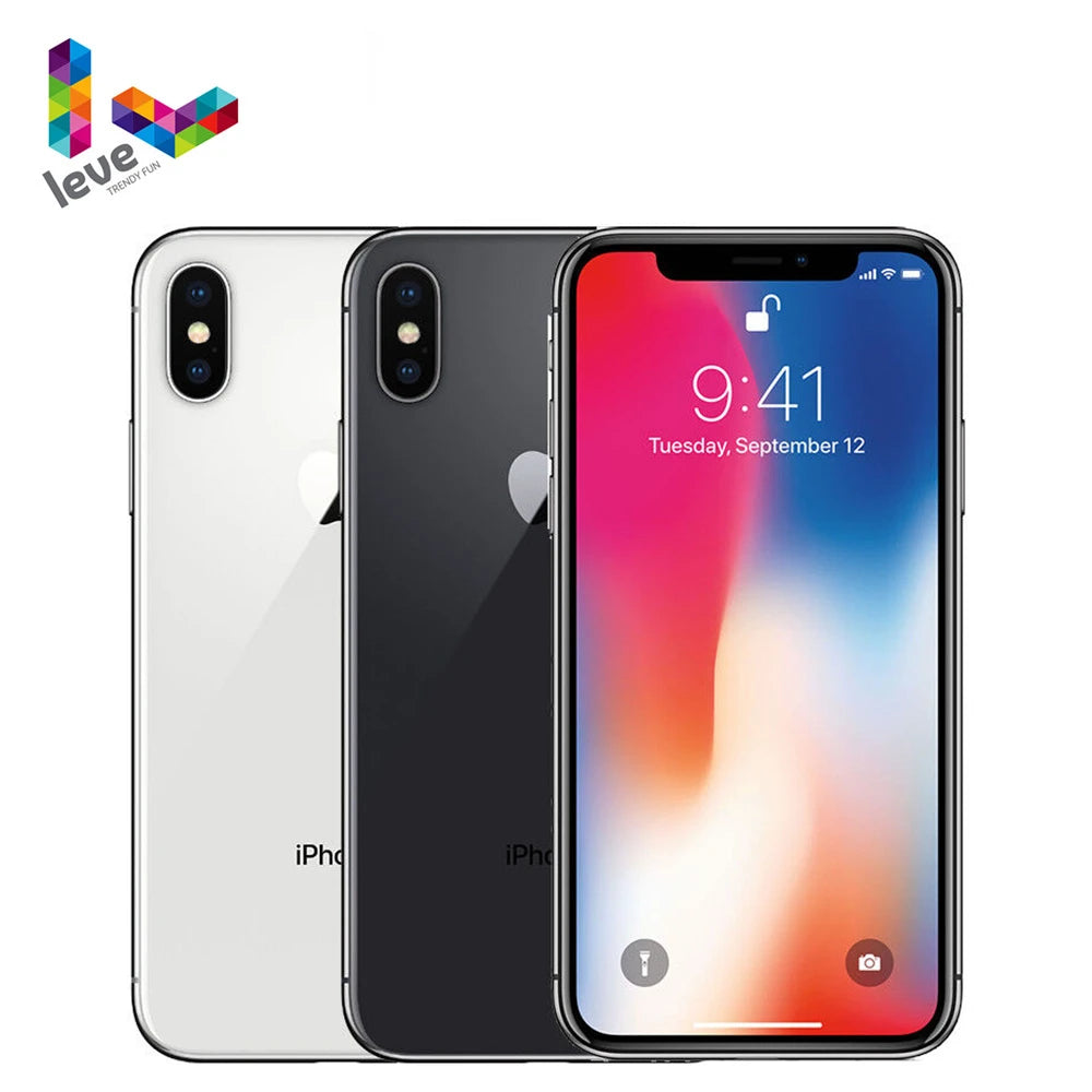 Unlocked Apple iPhone X Mobile Phone 5.8" 3GB RAM 64GB/256GB ROM 4G LTE A11 iOS 12MP Face ID Used Cellphone