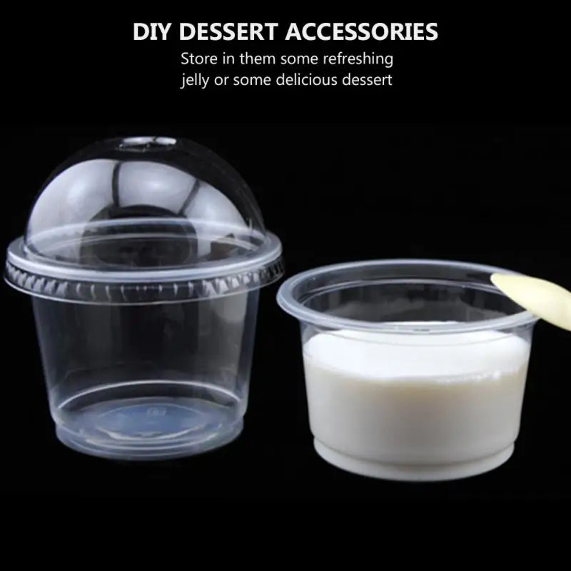 Cups Dessert Plastic Bowls Cup Ice Bowl Containers Cream Disposable Lids Fruit Clear Food Pudding With Lid Salad