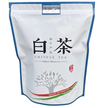 250g Chinese Fuding BaiHao YinZhen White Tea Set Zipper Bags Bulk ShouMei BaiCha Packing Gift Bag