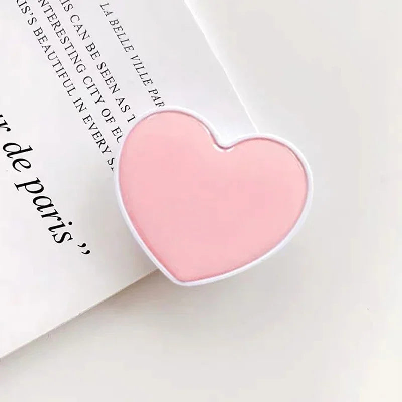 2024 Heart Shaped Phone Socket Holder Finger Grip Bracket Support Telephone for IPhone 15 14 13 Samsung Pocket Socket Stand