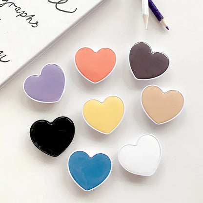 2024 Heart Shaped Phone Socket Holder Finger Grip Bracket Support Telephone for IPhone 15 14 13 Samsung Pocket Socket Stand