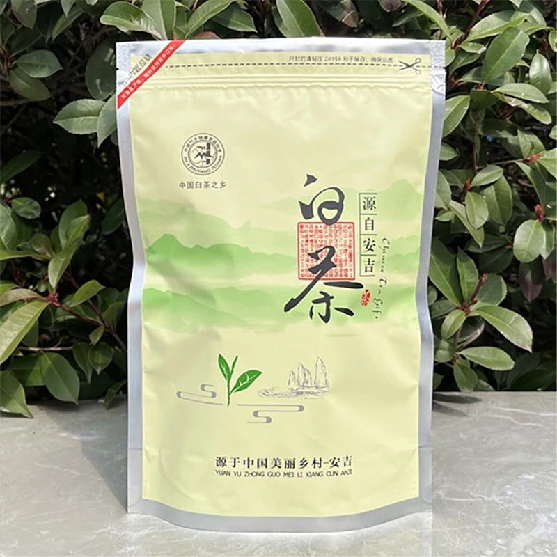 250g Chinese Fuding BaiHao YinZhen White Tea Set Zipper Bags Bulk ShouMei BaiCha Packing Gift Bag