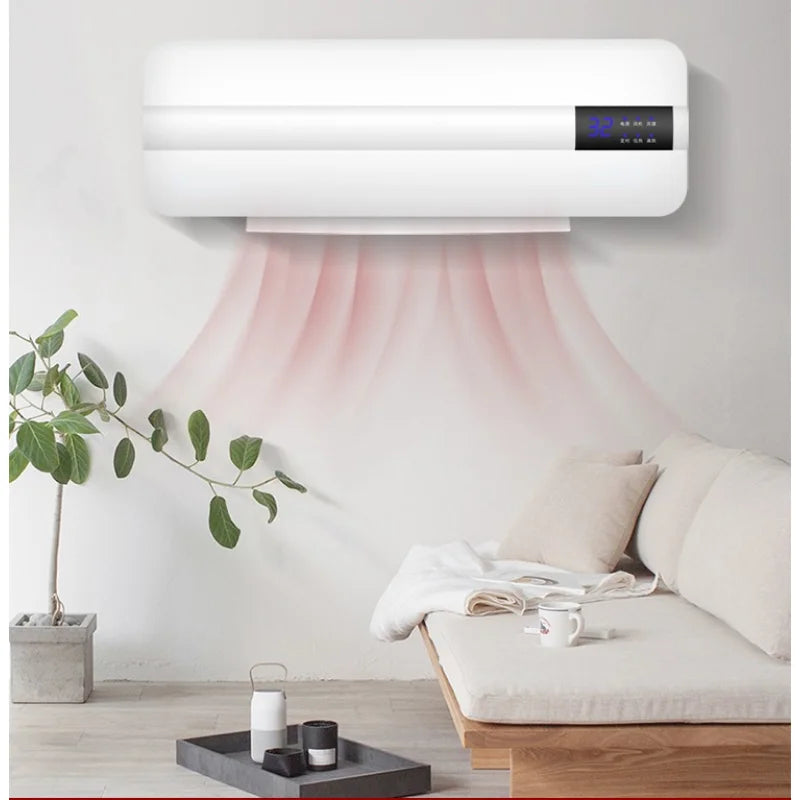 Energy-saving Wall Air Conditioner And Heater Fan Home Air Conditioning Dormitory Timing Free Installation Remote Control