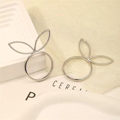 1/6Pcs Rabbit Ears Napkin Rings Bunny Head Napkin Holder Rings Buckles for Easter Holiday Wedding Party Dinning Table Decoration