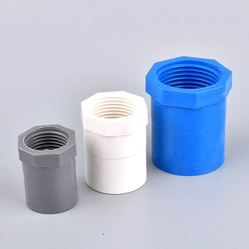 1/2" ~2.5" Male/Female Thread to Inner Diameter 20~75mm PVC  Water Connector Aquarium Fish Tank Irrigation Water Pipe Fitting