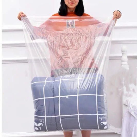 10 Pc Transparent Plastic Clothes Quilt Storage Bag Large-capacity Home Debris Dust-proof Storage Bag Moving Luggage Packing Bag