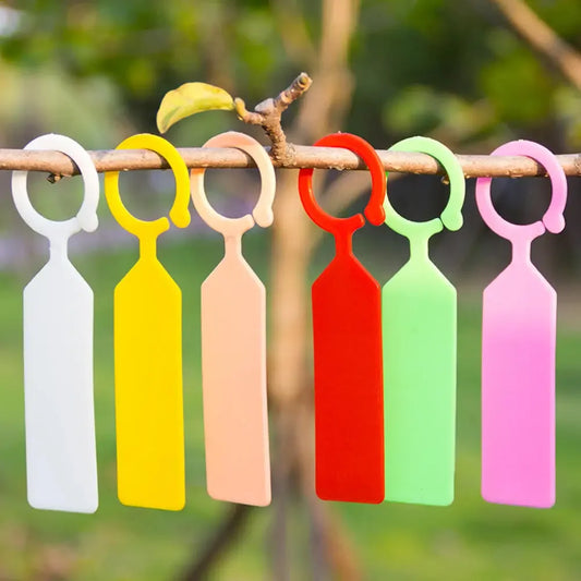 100pcs/set High Quality Plastic Plant Tags Pot Marker Hanging Tags Greenhouse Bonsai Collar Nursery Garden Labels