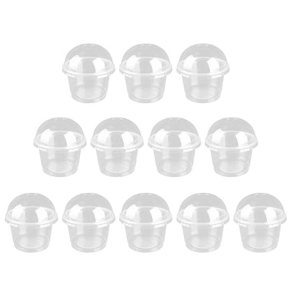 Cups Dessert Plastic Bowls Cup Ice Bowl Containers Cream Disposable Lids Fruit Clear Food Pudding With Lid Salad