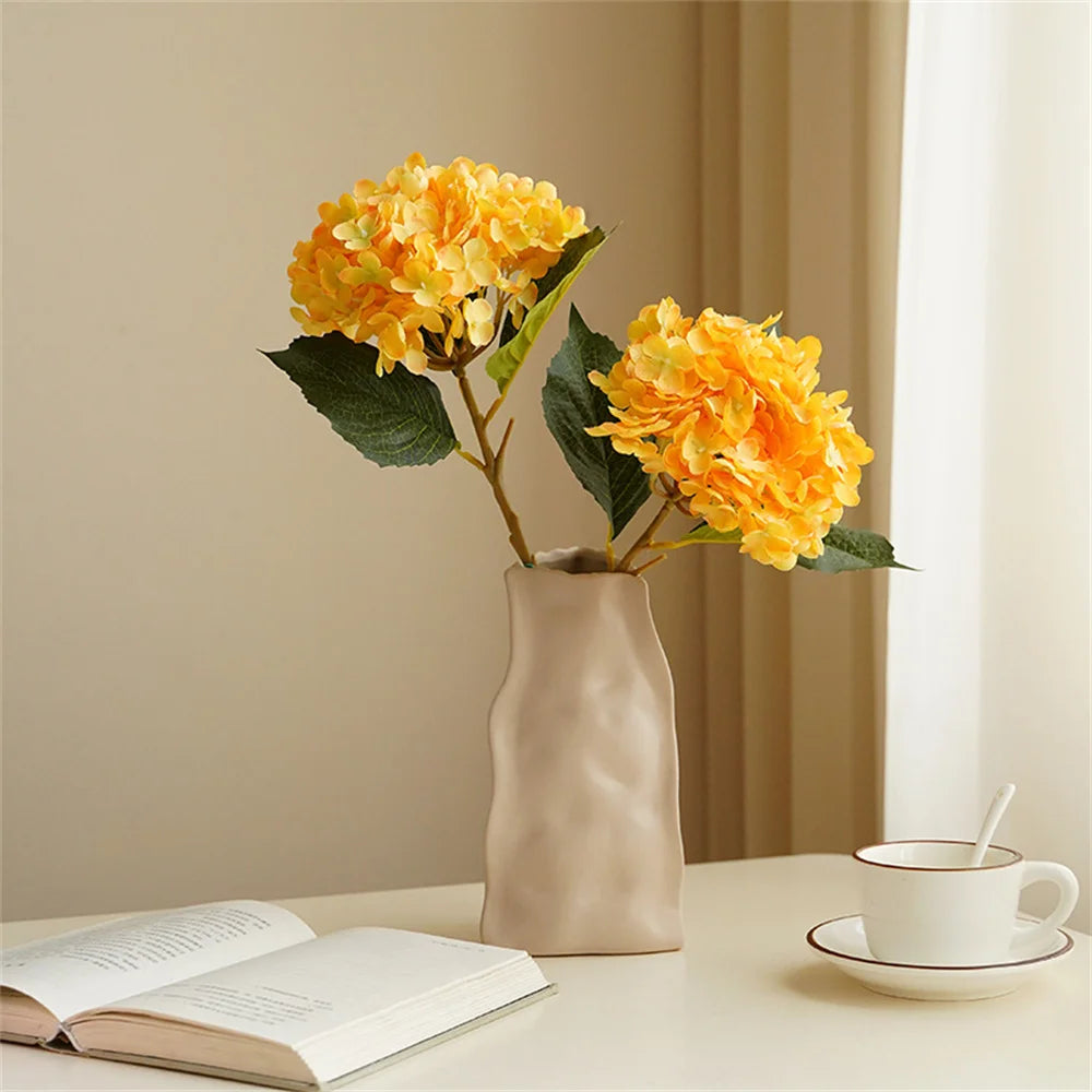 Artificial Flowers Cheap Silk Hydrangea Bride Bouquet  Wedding New Year Decoration Home Accessories for Vase Plants Arrangement