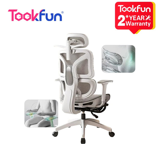 Tookfun Ergonomic Chair Waist Support Computer Gaming Seat Office Chair Lift Swivel Chair Home Furniture 3D Headrest 4D Armrest