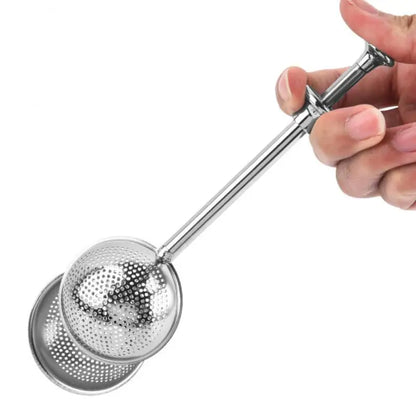 Stainless Steel Tea Infuser Sphere Mesh Tea Strainer Coffee Spice Filter Diffuser Handle Tea Ball Tea Spoon Infuser Filter