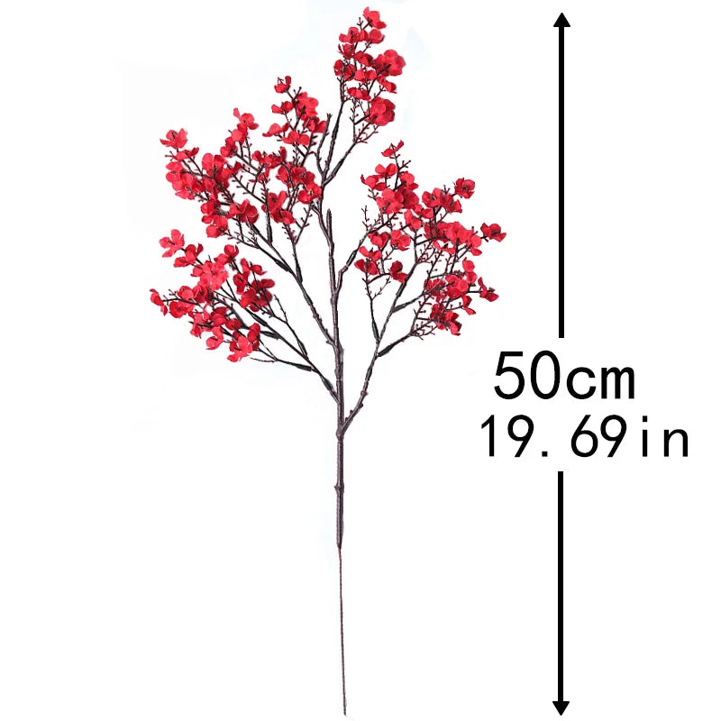 50CM Baby's Breath Artificial Flower Silk Gypsophila Long Branches Home Decor Plants Fake Wedding Party DIY Decoration Ornaments