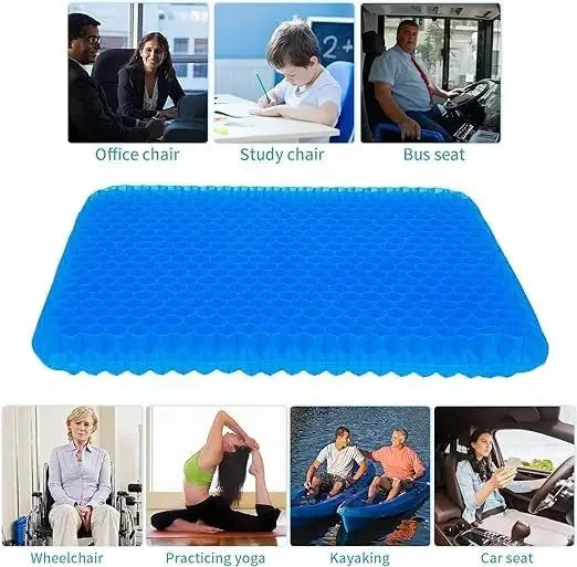 Cushion TPE Gel Cushion Honeycomb Egg Cushion Double Layer Square Chair Breathable Chair Cushion Ice Pad Car Seat Cushion