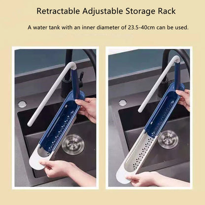 Telescopic Sink Shelf Kitchen Sinks Organizer Soap Sponge Holder Sink Drain Rack Storage Basket Kitchen Gadgets Accessories Tool