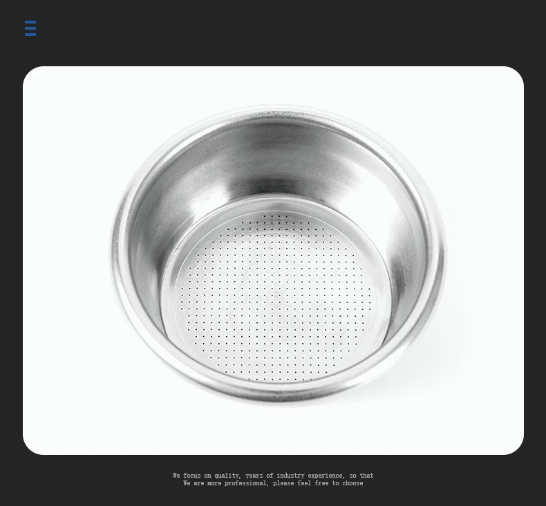 51MM/54MM/58MM Stainless Steel Coffee Filter Basket For Delonghi Breville Cafe Machine Dripper Portafilter Coffe maker Strainer