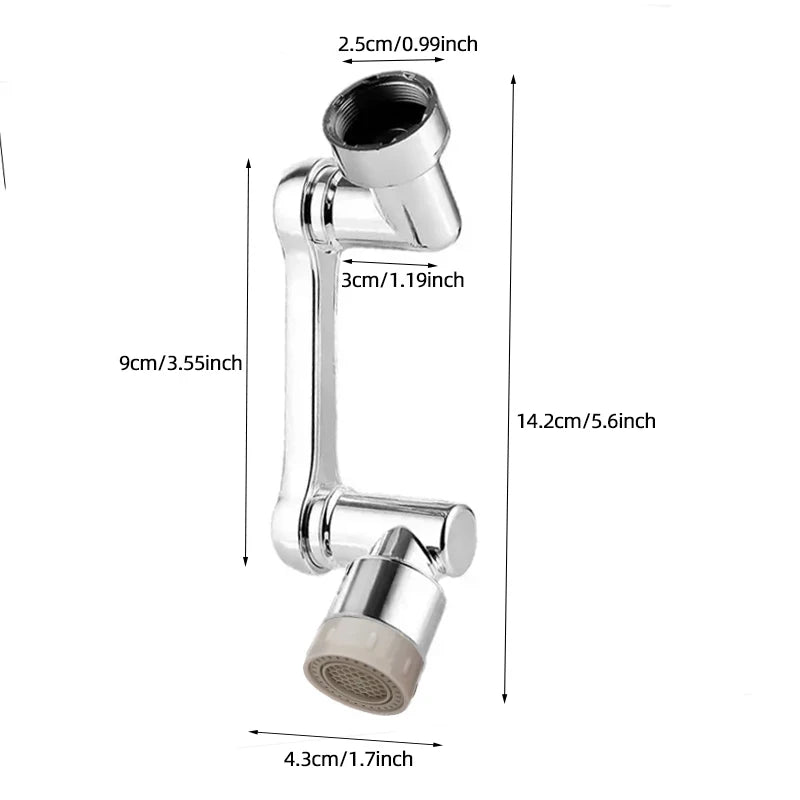 ABS Universal Rotation Extender Faucet Aerator Splash Filter Kitchen Washbasin Faucets Bubbler Nozzle Two Modes for Water Outlet