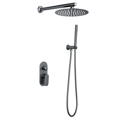 Wall mounted shower set with all copper mixing valve faucet # 336