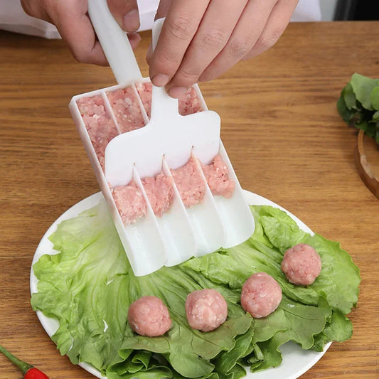 NEW Quadruple Meatball Maker Set Rice-Meat Dumplings Maker Fried Fish Meat Making Balls Mold Kitchen Gadgets Cooking Accessories