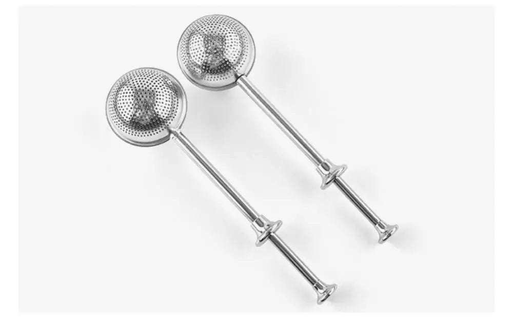 Stainless Steel Tea Infuser Sphere Mesh Tea Strainer Coffee Spice Filter Diffuser Handle Tea Ball Tea Spoon Infuser Filter