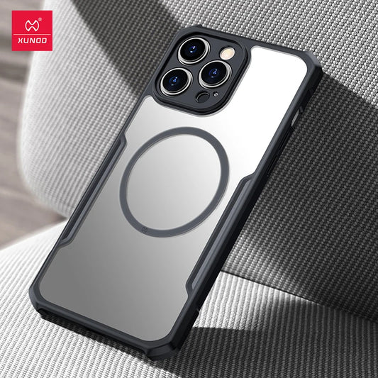 Magnetic Case For iPhone 14 13 12 15 Pro Max 15 Plus Xundd Airbag Shockproof Back Shell For Magnet iPhone 15 Protective Case