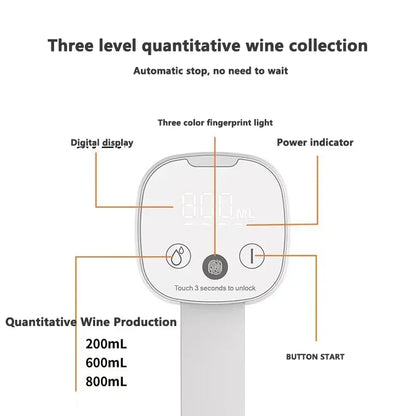 Smart Quantitative Alcohol Dispenser Professional High End Whiskey Pump Dispenser Liquor Pump Adjustable Foldable Wine Decanter