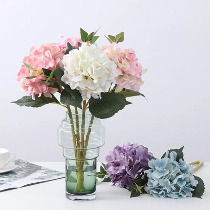 Artificial Flowers Cheap Silk Hydrangea Bride Bouquet  Wedding New Year Decoration Home Accessories for Vase Plants Arrangement