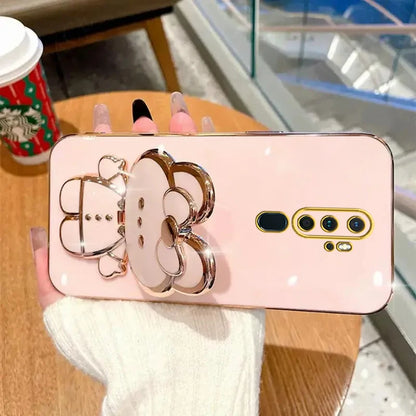 A 9 A 5 Makeup Mirror Cute Rabbit Phone Holder Case On For Oppo A9 A5 2020 A11x OppoA92020 Girl OppoA11X Woman Used Luxury Cover