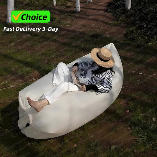 New Hot Outdoor Tik Yin Network Red Air Lazy Inflatable Sofa Bag Portable Camping Sofa Mattress Music Festival Concert Recliner