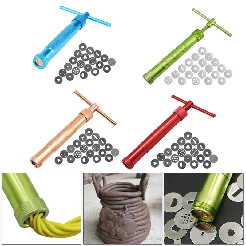 20 plates clay extruder cake sculpture process sugar paste extruder fondant process sculpture modeling tools