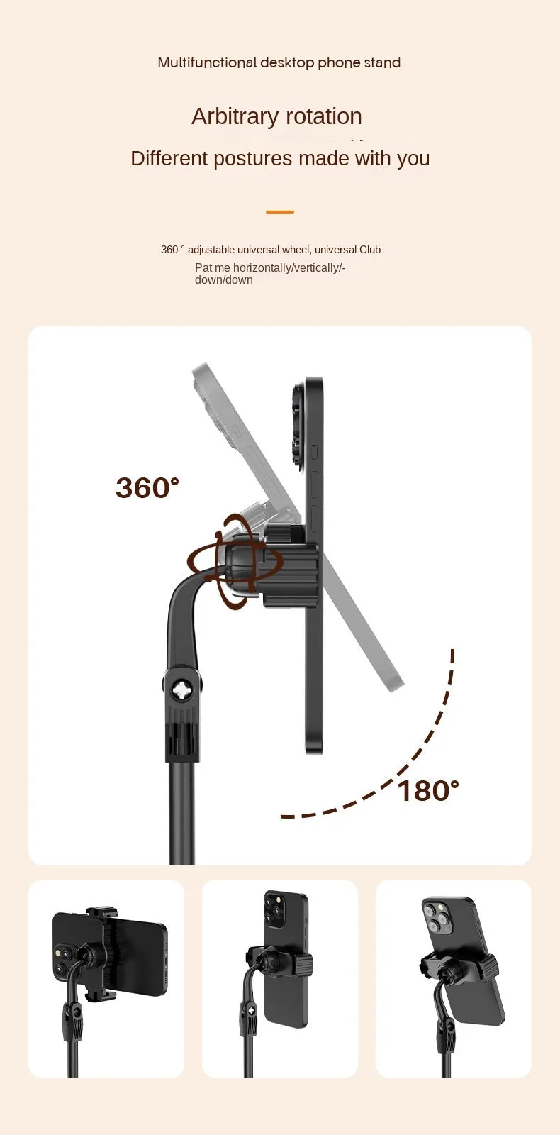 3C Founder Tablet Stand Live Streaming Telescopic Multi Position Mobile Phone Stand Online Course Lifting Desktop Stand Hot 2024