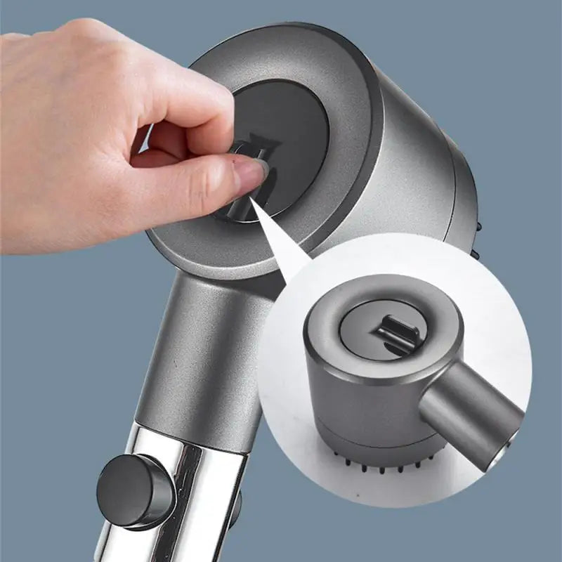 High Pressure Shower Head 3 Modes Adjustable Water Saving Shower One-Key Stop Water Massage Shower Head With Filter Element