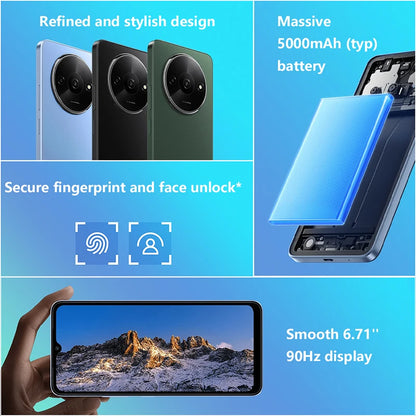 Global version Xiaomi redmi A3 smartphone Mediatek Helio G36 Hd Screen 6.71 Inch Dual Camera 5000mah Battery 4GB 128GB  Mi