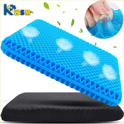 Cushion TPE Gel Cushion Honeycomb Egg Cushion Double Layer Square Chair Breathable Chair Cushion Ice Pad Car Seat Cushion