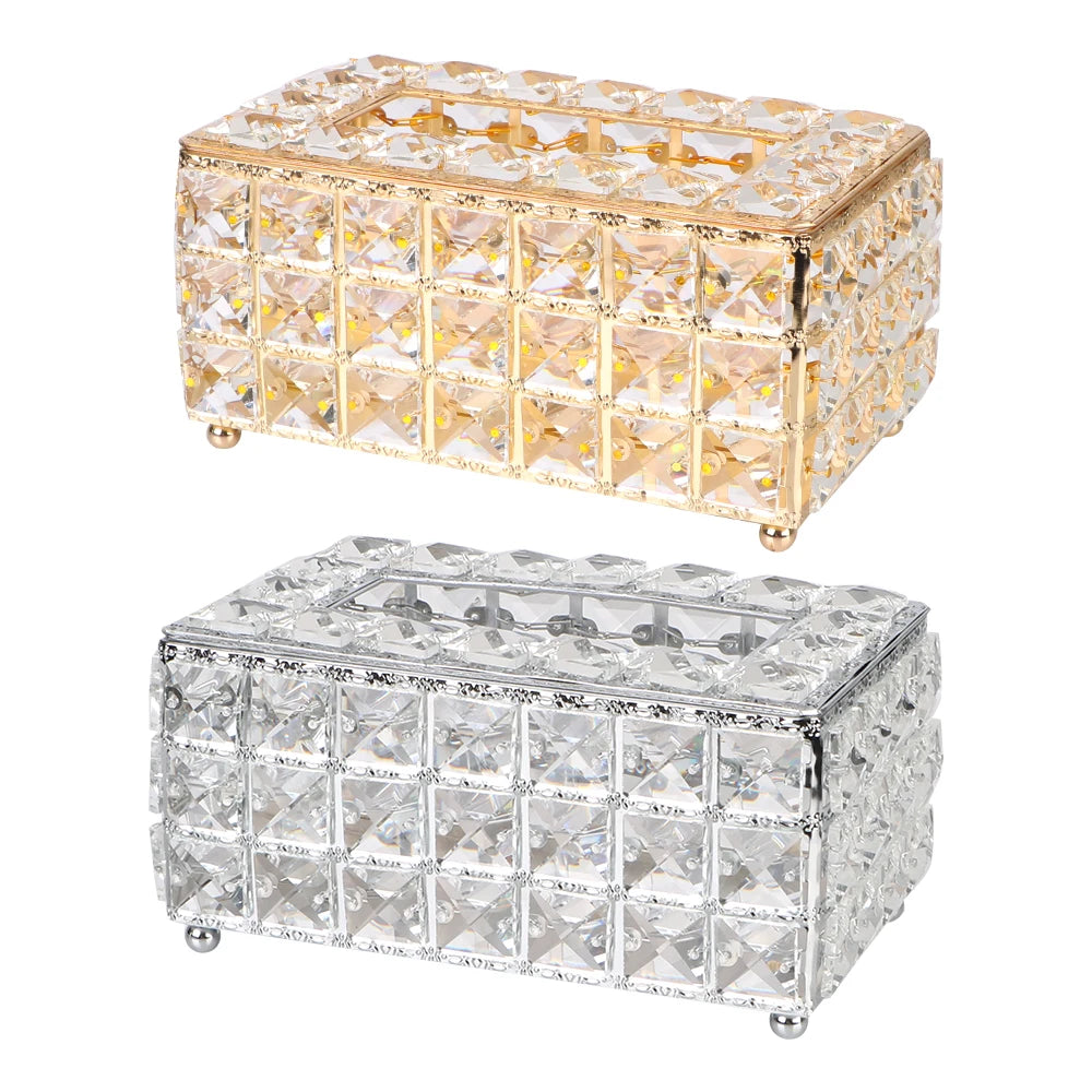 Bar Napkin Box Napkin Dispenser European-style Square Crystal Cube Bedroom Office Hotel Cafe Coffee Tissue Box