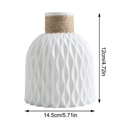 1PC Water Ripple Plastic Vase Wave Flower Pot Arrangement Modern Nordic Style Home Living Room Desktop Decoration Ornament