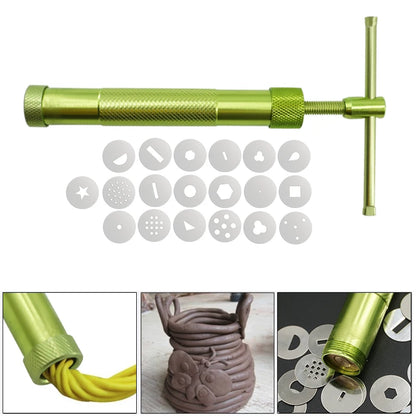 20 plates clay extruder cake sculpture process sugar paste extruder fondant process sculpture modeling tools