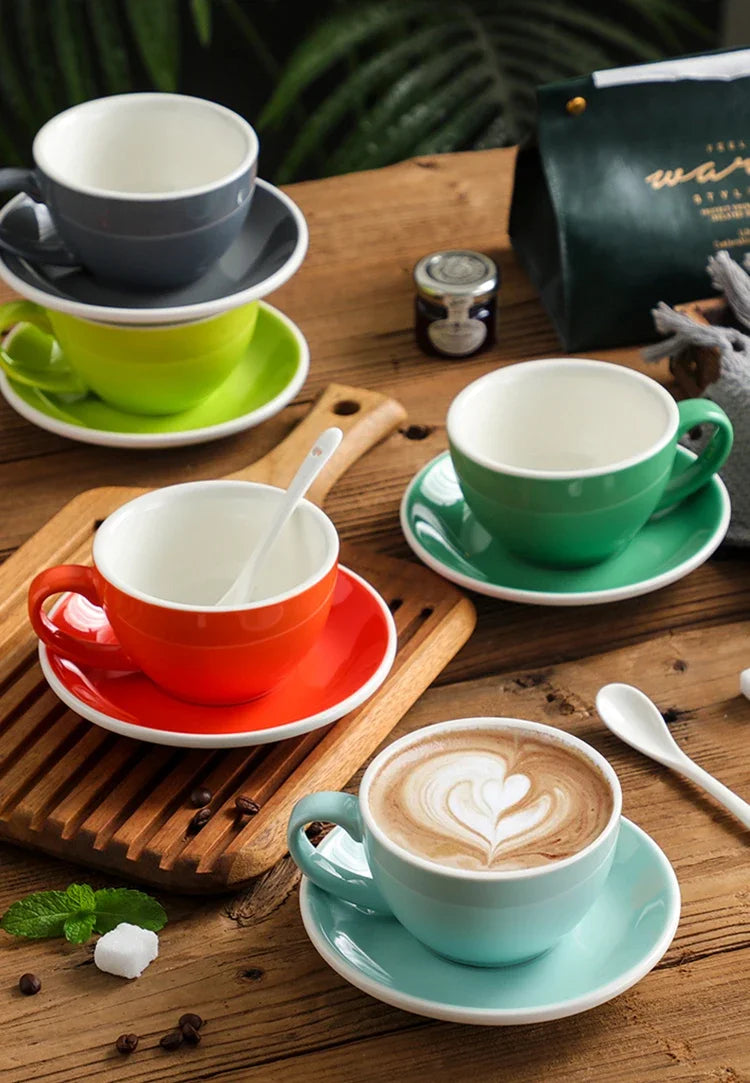 American 300ml Ceramic Coffee Cup Set Afternoon Tea Cups Ceramic Cups Coffee Utensils Ceramic Mugs Breakfast Milk Mug