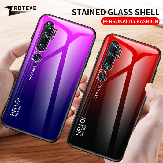 For Xiaomi Mi Note 10 Case Zroteve Gradient Tempered Glass Cover For Xiaomi Note 10 Pro Xiomi Mi 10 Mi10 Note10 Lite Phone Cases