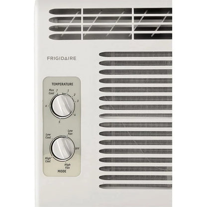 Window-Mounted Room Air Conditioner, 5,000 BTU with Temperature Control and Easy-to-Clean Washable Filter, in White