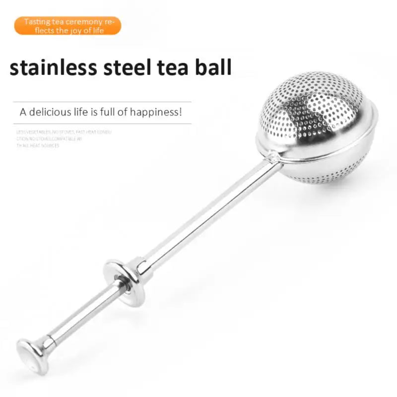 Stainless Steel Tea Infuser Sphere Mesh Tea Strainer Coffee Spice Filter Diffuser Handle Tea Ball Tea Spoon Infuser Filter