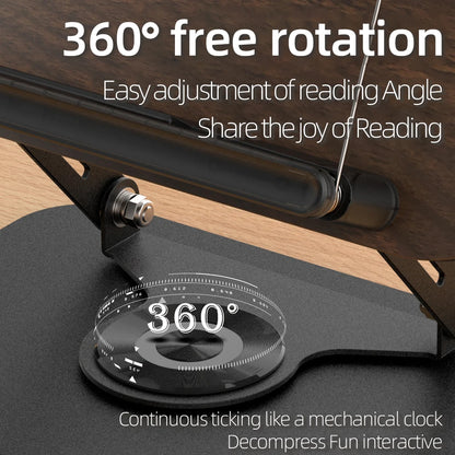 Read Books Holder Multi functional Foldable and Adjustable Aluminum Alloy Reading Stand Laptop Stand Walnut Laptop Stand