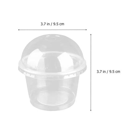 Cups Dessert Plastic Bowls Cup Ice Bowl Containers Cream Disposable Lids Fruit Clear Food Pudding With Lid Salad