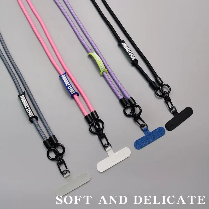 Long  Solid Color Cross Body Phone Strap Lanyard Sling Pendant Neck Band Shoulder Cord mountain climbing Anti Loss Rope Hang