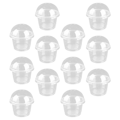 Cups Dessert Plastic Bowls Cup Ice Bowl Containers Cream Disposable Lids Fruit Clear Food Pudding With Lid Salad